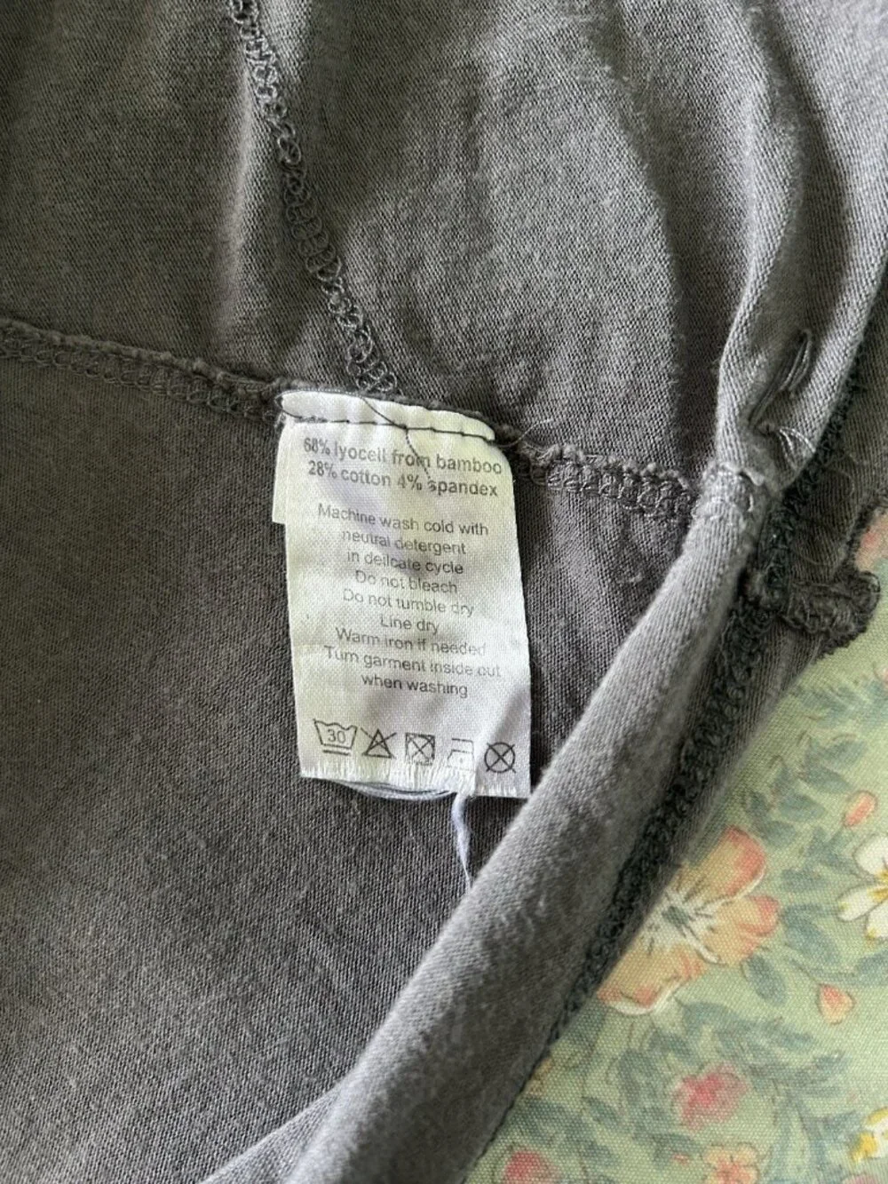Alo Yoga Charcoal Grey Draped Cowl Neck Or Hooded Drawstring Dress Size XL - Picture 5 of 7